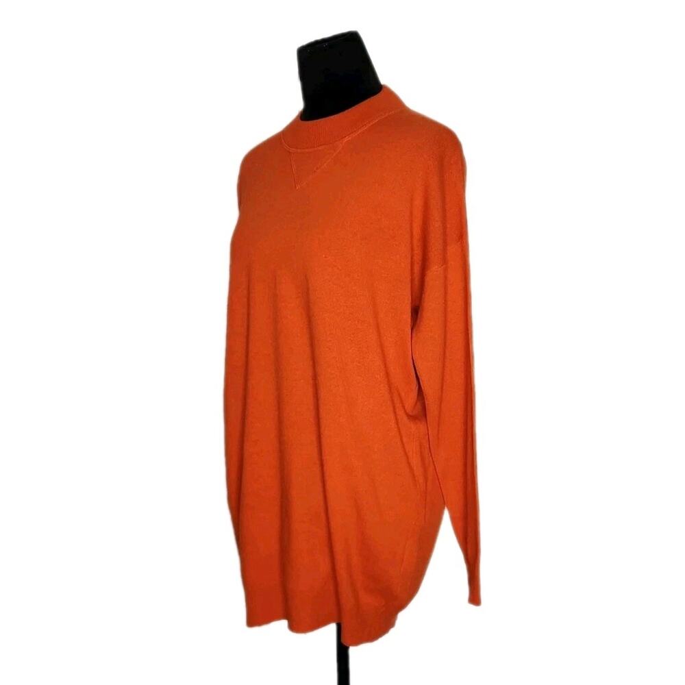 Erika Cavallini Orange Oversized Wool Cashmere Blend Sweater Size Small Euc - Picture 2 of 7